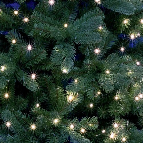SOMOGYI Home ML 250G/WH micro LED-es fényfüzér-köteg, 250 db hidegfehér micro LED, 10 ágú, vékony, zöld színű vezeték, hálózati adapter, kül- és beltéri kivitel