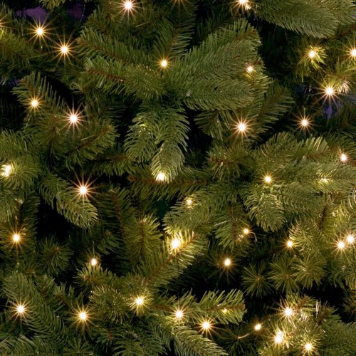 SOMOGYI Home ML 250G/WW micro LED-es fényfüzér-köteg, 250 db melegfehér micro LED, 10 ágú, vékony, zöld színű vezeték, hálózati adapter, kül- és beltéri kivitel