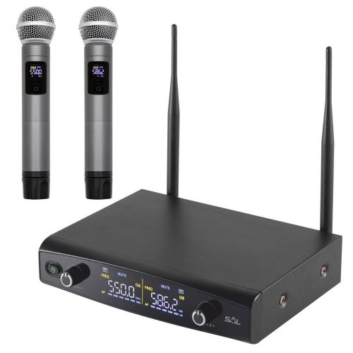 SOMOGYI SAL MVN 600 vezeték nélküli mikrofonszett, digitális zajszűrés, 2x30 csatorna, ~80 m hatótáv, UHF frekvenciasáv