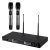 SOMOGYI SAL MVN 910 vezeték nélküli mikrofonszett, digitális zajszűrés, 2x100 csatorna, ~140 m hatótáv, UHF frekvenciasáv, rack kompatibilis