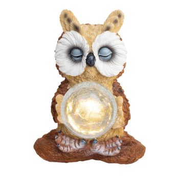   SOMOGYI Home MX 637 napelemes kerti lámpa, 1 db melegfehér LED, automatikus, napelem, bagoly