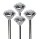 SOMOGYI Home MX 802/4 napelemes kerti lámpa szett, 4 db, 1 db LED, fém és műanyag, automatikus, kristáylszerű fej