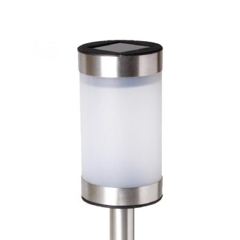   SOMOGYI Home MX 819/1 napelemes kerti lámpa, fém és műanyag, 1 db fehér LED, 1 db színváltó LED, automatikus