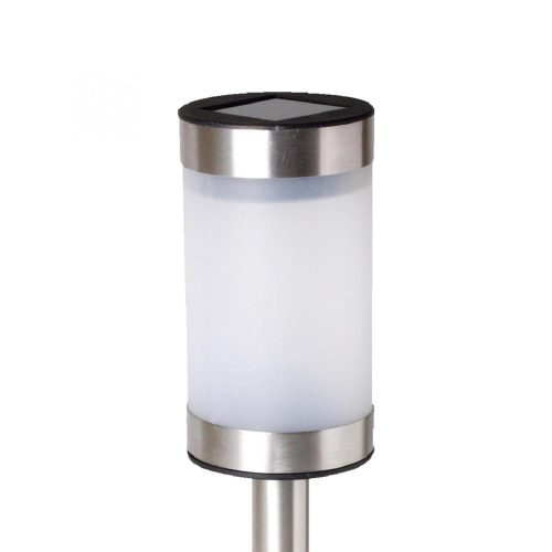 SOMOGYI Home MX 819/1 napelemes kerti lámpa, fém és műanyag, 1 db fehér LED, 1 db színváltó LED, automatikus