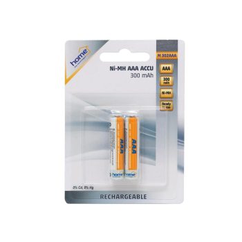   SOMOGYI Home M 302AAA tölthető akkumulátor, NiMH, AAA, 300 mAh, 2 db