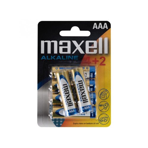 SOMOGYI Maxell LR03 4+2 AAA elem, alkáli, ceruza, 1,5V, 6 db/csomag