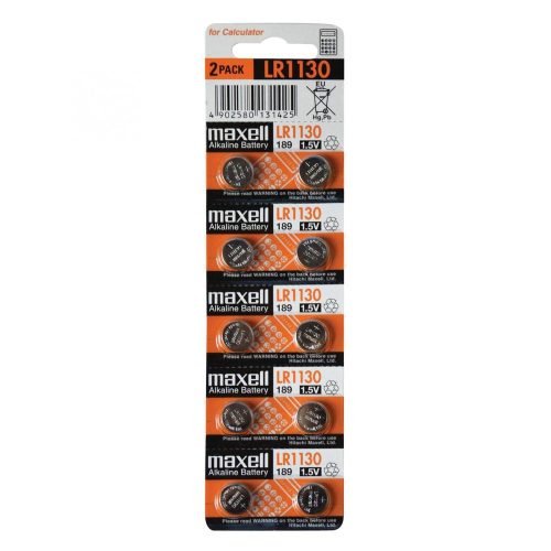 SOMOGYI Maxell LR1130 gombelem, LR1130, alkáli, 1,5V, 10 db/csomag