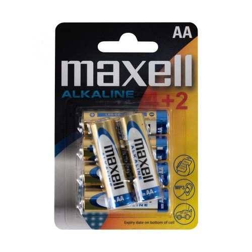 SOMOGYI Maxell LR6 4+2 AA elem, alkáli, ceruza, 1,5V, 6 db/csomag