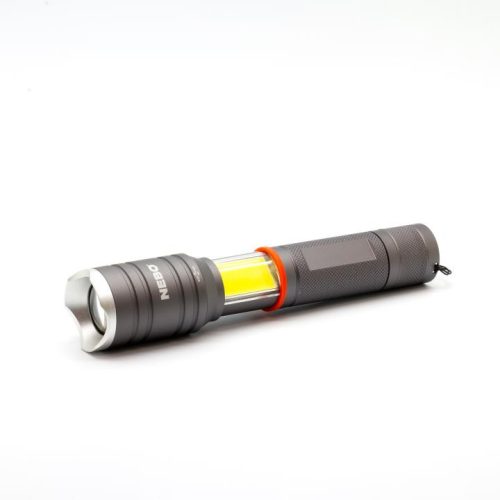 SOMOGYI NEBO NEB-6746-G TAC SLYDE zseblámpa, 300 lumen, zoom, alumínium burkolat, IPX4, 5 féle üzemmód, elemes működés