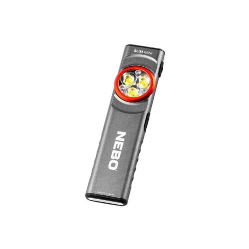 SOMOGYI NEBO NEB-FLT-1042-G SLIM MINI zseblámpa, 250 lumen, 450mAh, IPX4, alumínium burkolat, mágneses talp