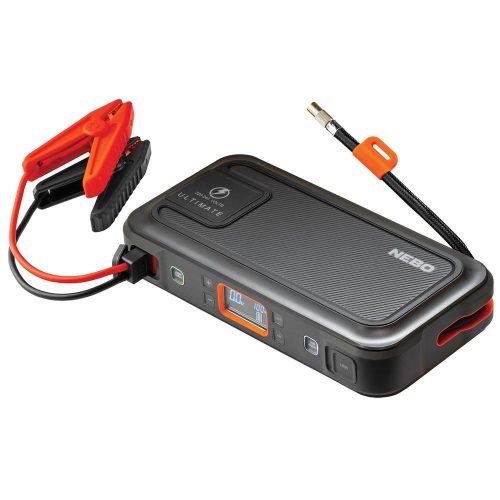 SOMOGYI NEBO NEB-PBK-0006-G ULTIMATE, Jump Starter, 12VDC/600 A 3mp, 1500 A max., kompresszor, 130 psi max., LCD kijelző, Smart Charge, indítókábelek