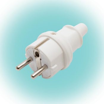   SOMOGYI Home NGD 03 földelt dugvilla egyenes kábelvezetéssel, kül- és beltéren is használható, max. 3680 W, fehér