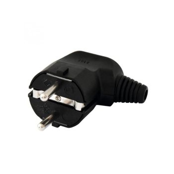   SOMOGYI Home NPD 1/BK földelt dugvilla oldalsó kábelvezetéssel, rugalmas törésgátlóval, max. 3680 W, fekete