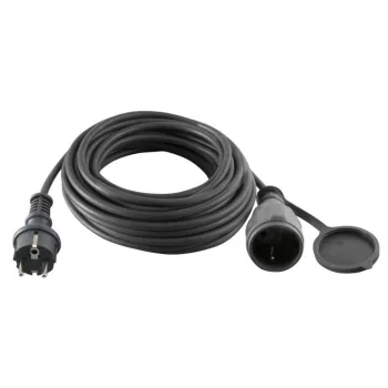   SOMOGYI Home NV715BK hosszabbító gumikábel, 15 méter, H07RN-F, zárófedéllel, max. 3500 W, IP44, fekete