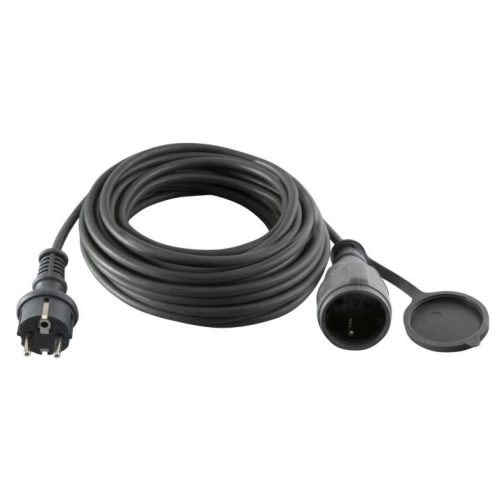SOMOGYI Home NV715BK hosszabbító gumikábel, 15 méter, H07RN-F, zárófedéllel, max. 3500 W, IP44, fekete