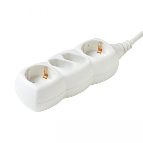 SOMOGYI Home NV 14/WH hálózati elosztó, 1,5 m, H05VV-F 3G1,0 mm2 kábel, IP 20 kivitel, 2 védőérintkezős és 2 euro aljzat, max. 3500W, fehér
