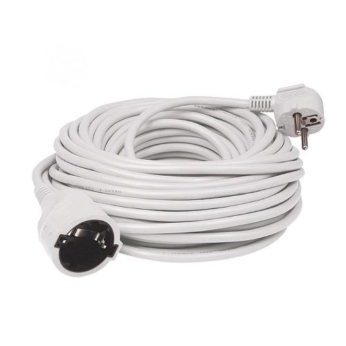 SOMOGYI Home NV 2-3/WH/1,5 hosszabító, 3 m, H05VV-F 3G1,5 mm2 kábel, IP 20 kivitel, 250V~/16A/3680W, pipa alakú dugó és egyenes lengő aljzat, fehér színű