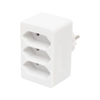   SOMOGYI Home NV 23/WH hálózati elosztó, 3 EURO aljzat gyermekvédelemmel ellátva, max. 3 x 500 W, fehér