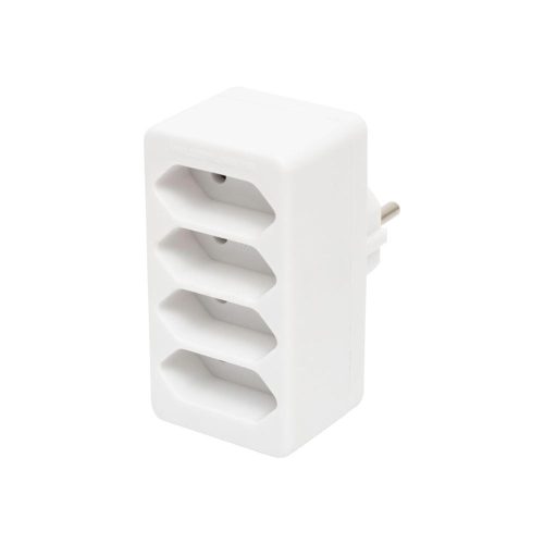 SOMOGYI Home NV 24/WH hálózati elosztó, 4 EURO aljzat gyermekvédelemmel ellátva, max. 4 x 500 W, fehér