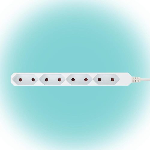 SOMOGYI Home NV 4E-3/WH EURO hálózati elosztó, 3 m, H05VVH2-F 2 x 0,75 mm2, 4 védőérintkezős EURO aljzat, max. 2300 W, fehér