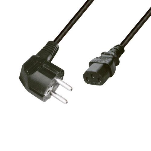 SOMOGYI Home N 5 számítógépes hálózati csatlakozókábel, 2 m, H05VV-F 3G0,75 mm2 kábellel, védőérintkezős, max.1380W, fekete