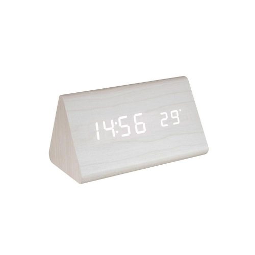 SOMOGYI Home OC 07 digitális LED ébresztőóra, tapsra aktiválható fehér kijelző, dátum és hőmérséklet kijelzés, ébresztés, elemes tápellátás
