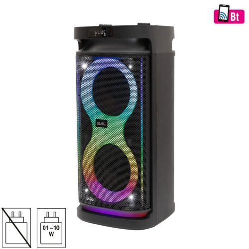 SOMOGYI SAL PAR2100BT party hangdoboz, 80W, beépített akkumulátor és LED fénnyel, Bluetooth, AUX és mikrofon bemenetek, 2-utas, 3 hangszóró