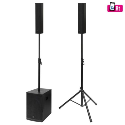 SOMOGYI SAL PAS12W243S sztereó professzionális oszlopsugárzó hangrendszer, 800 W, Bluetooth TWS, 9db hangsugárzó, színes képernyő, állvány, DSP hangprocesszor