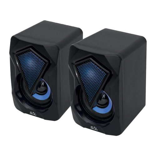 SOMOGYI SAL PCS 230 multimédia hangszórópár, 2x3 W, RGB LED effekt, AUX, BT, USB tápkábel