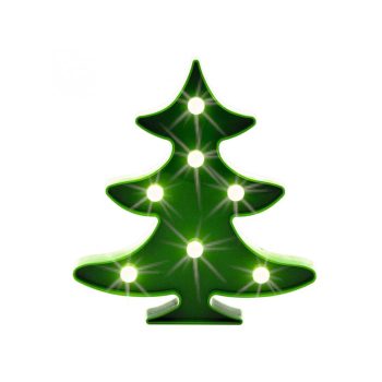   SOMOGYI Home PLM 7/T LED-es asztali dísz, fenyő, 7 db LED, műanyag