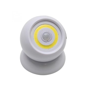   SOMOGYI Home PNL 5 LED mozgásérzékelős lámpa, 2 W COB LED, forgatható, melegfehér, mágneses, 3 üzemmód