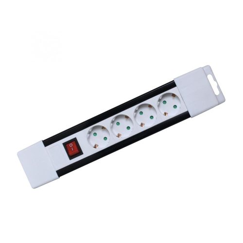 SOMOGYI Home PNV 04K/WH hálózati elosztó, 2 m, H05VV-F 3G1,0 mm2 kábel, kapcsolós, IP20 kivitel, 4 aljzat gyermekvédelemmel, max. 3500W, fehér, felakasztható