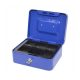 SOMOGYI Bluering PNZK3 fém pénzkazetta, 6 rekeszes, 2 kulcs, kék
