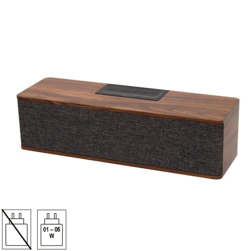 SOMOGYI SAL RRT7 sztereó retro hangszóró, vezeték nélküli, 2x5W, FM rádió, Bluetooth, beépített akkumulátor