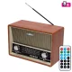 SOMOGYI SAL RRT 4B retro asztali rádió, multimédia lejátszó, BT, USB/MicroSD, AUX, Rádió, EQ, ~16 óra üzemidő