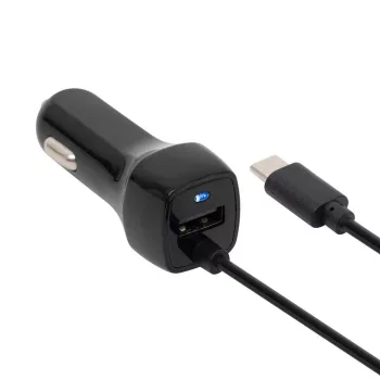  SOMOGYI SAL SAU 24C autós USB töltő 2in1, 2 készülék, USB, USB-C, 2,4 A összesen