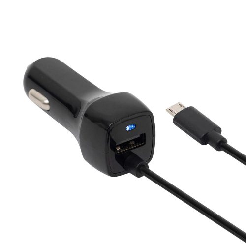 SOMOGYI SAL SAU 24MU autós USB töltő 2in1, 2 készülék, USB, microUSB, 2,4 A összesen