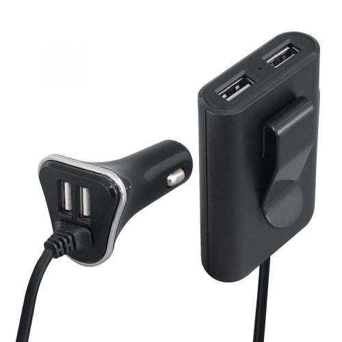 SOMOGYI SAL SAU 96 nagy teljesítményű autós USB gyorstöltő, 48 W, 4 USB port, 4 x 2,4 A
