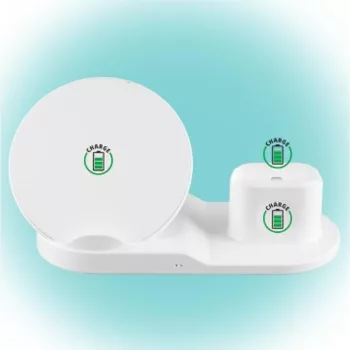   SOMOGYI Home SA 2000Qi vezeték nélküli töltő, 3in1, telefon, óra, fülhallgató, Qi szabvány, USB-C