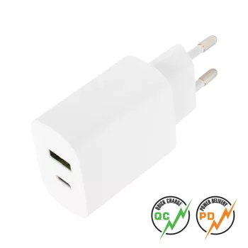   SOMOGYI Home SA 20QCPD 2in1 gyorstöltő, 20 W, QUICK CHARGE, POWER DELIVERY, hagyományos gyorstöltőként is működik, USB-A és USB-C csatlakozás