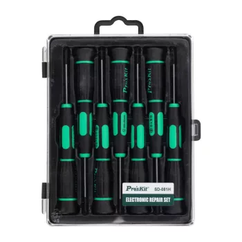   SOMOGYI Home SD-081H precíziós csavarhúzó készlet, Apple specifikus, króm-molibdén-vandánium, forgó markolatvég, 4 fejtípus, 7 darabos