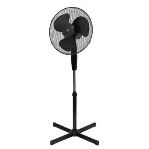 SOMOGYI Home SF40BK állóventilátor, 45 W, 40cm-es lapátátmérő, 3 sebességfokozat, oszcillálás, állítható fejdőlésszög, fekete színű