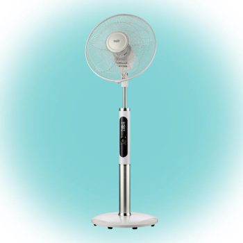   SOMOGYI Home SFR 40 3D álló ventilátor, 60 W, 3 fokozat, 40 cm-es lapátátmérő, 3D-s oszcillálás, távirányító, átlátszó lapát, LED kijelző, fehér