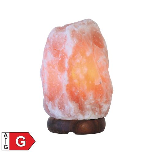 SOMOGYI Home SKL 12 sókristálylámpa, fa talp E14 foglalattal, 1,5 m tápkábel kapcsolóval, 1-2 kg tömegű, 15 W-os izzó tartozék, 230 V