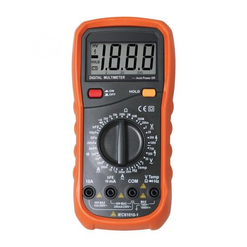 SOMOGYI Home SMA 64 digitális multiméter, egyenfeszültség, váltófeszültség, egyenáram, váltóáram, ellenállás, hőmérséklet mérése
