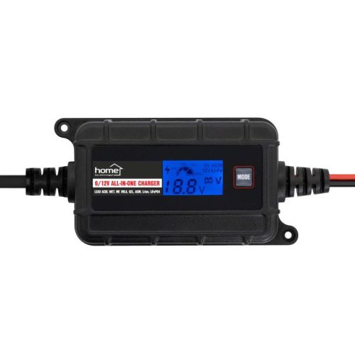 SOMOGYI Home SMC20 SMART akkumulátortöltő, 6-12V/2A, LCD kijelző, teljesen automatikus, minden elterjedt akkutípushoz, digitális kijelző, karbantartó töltés, kétféle csatlakozókábel
