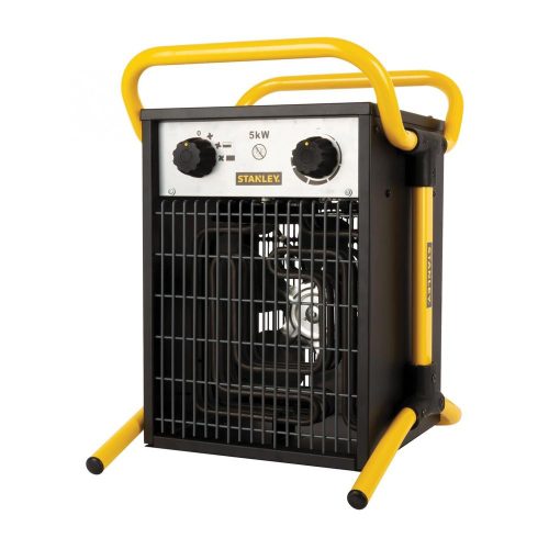 SOMOGYI Stanley ST-05-400-E hordozható elektromos ventilátoros ipari fűtőtest, 2500W/5000W, IPX4 védelem