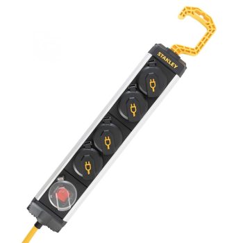   SOMOGYI STANLEY SXECCD0RAJE 4-es elosztó kapcsolóval, 5 m, IP44-es védelem, alumínium ház, felakasztható, beltérben is használható, H07RN-F 3G1,5 mm2 kábel