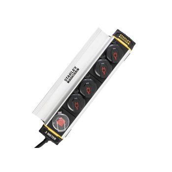   SOMOGYI STANLEY SXECCH2LAFE 4-es elosztó kapcsolóval, 3 m, IP44-es védelem, alumínium ház, csíptetővel, beltérben is használható, H07RN-F 3G1,5 mm2 kábel