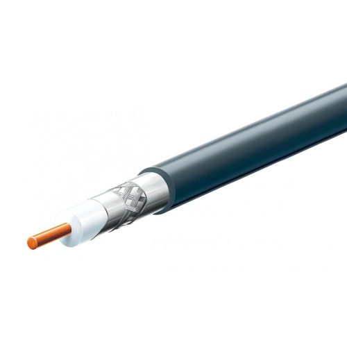 SOMOGYI Home S 6TSV/BK koax kábel, 75 Ohm, PVC és PE szigetelés, réz bevonatú acél ér, alumínium + PET fólia 96 szál aluharisnya, 305m, fekete